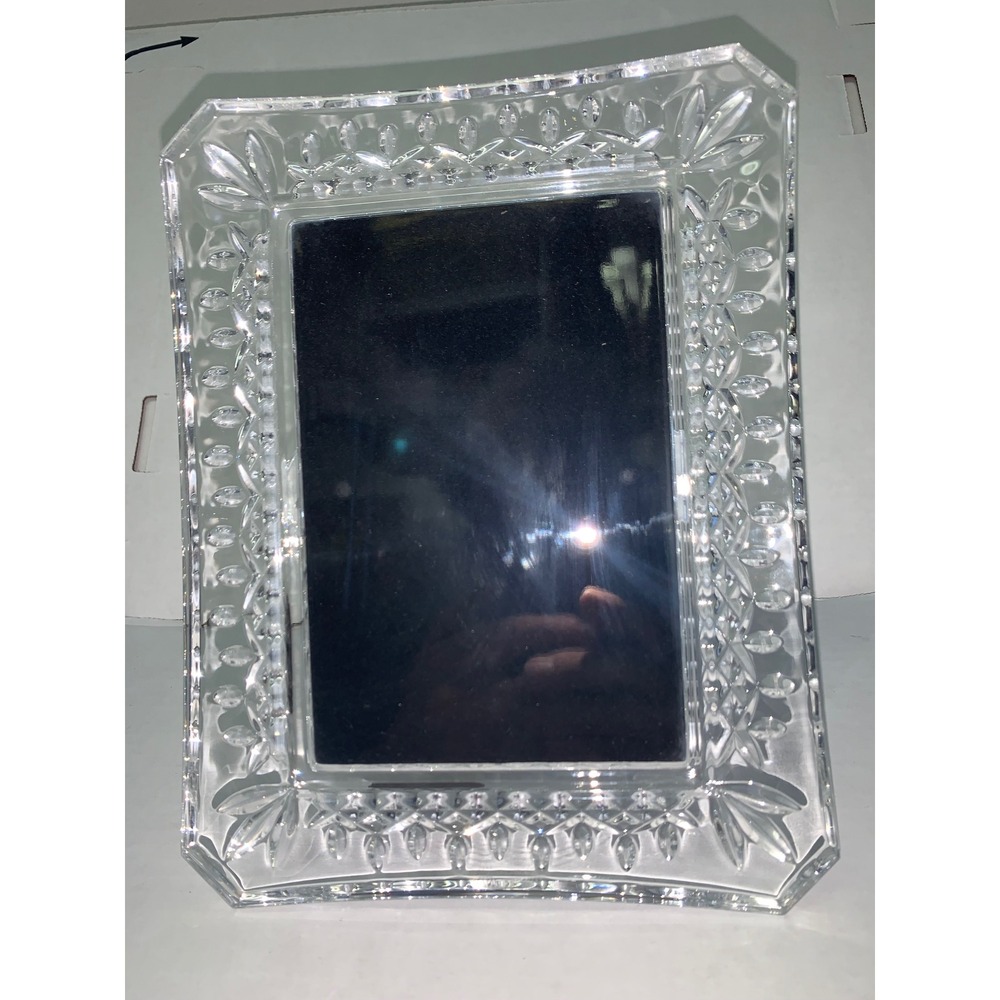 Waterford Crystal Lismore 4x6 Picture Frame Clear Cut Glass Tabletop Decor